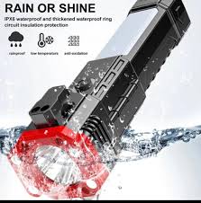 8-in-1 Multifunctional Rechargeable LED Flashlight & Power Bank – Super Bright Emergency Tool